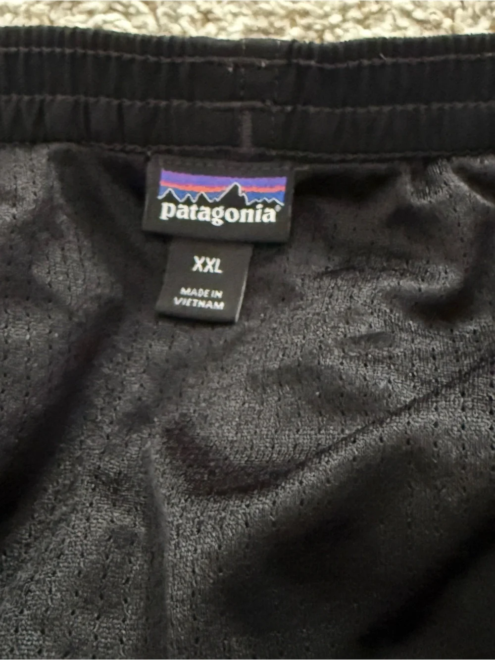 Patagonia Men's Baggies Shorts Black Size XXL Lined 5
